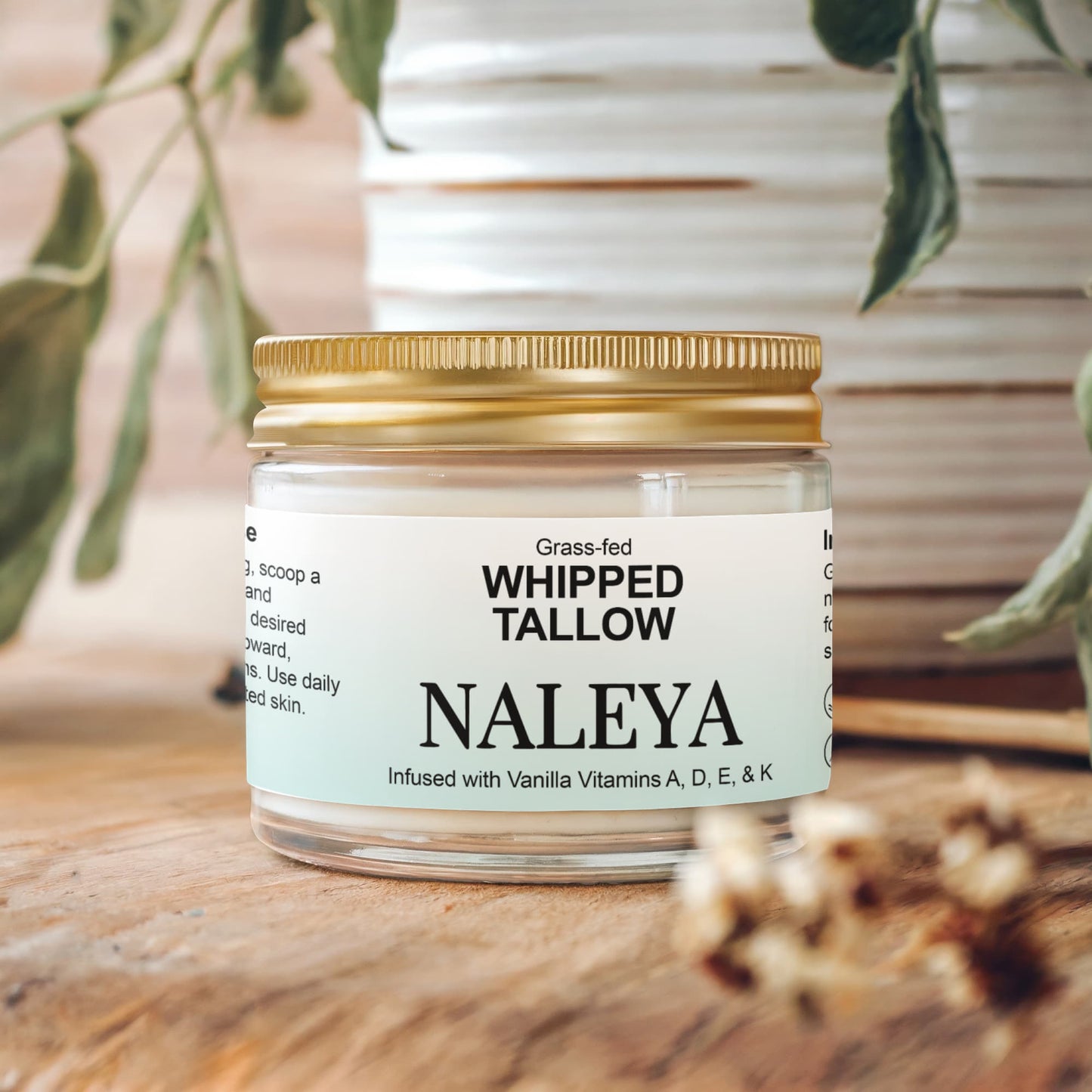 Whipped Grass-Fed Tallow Balm with Vanilla Bean