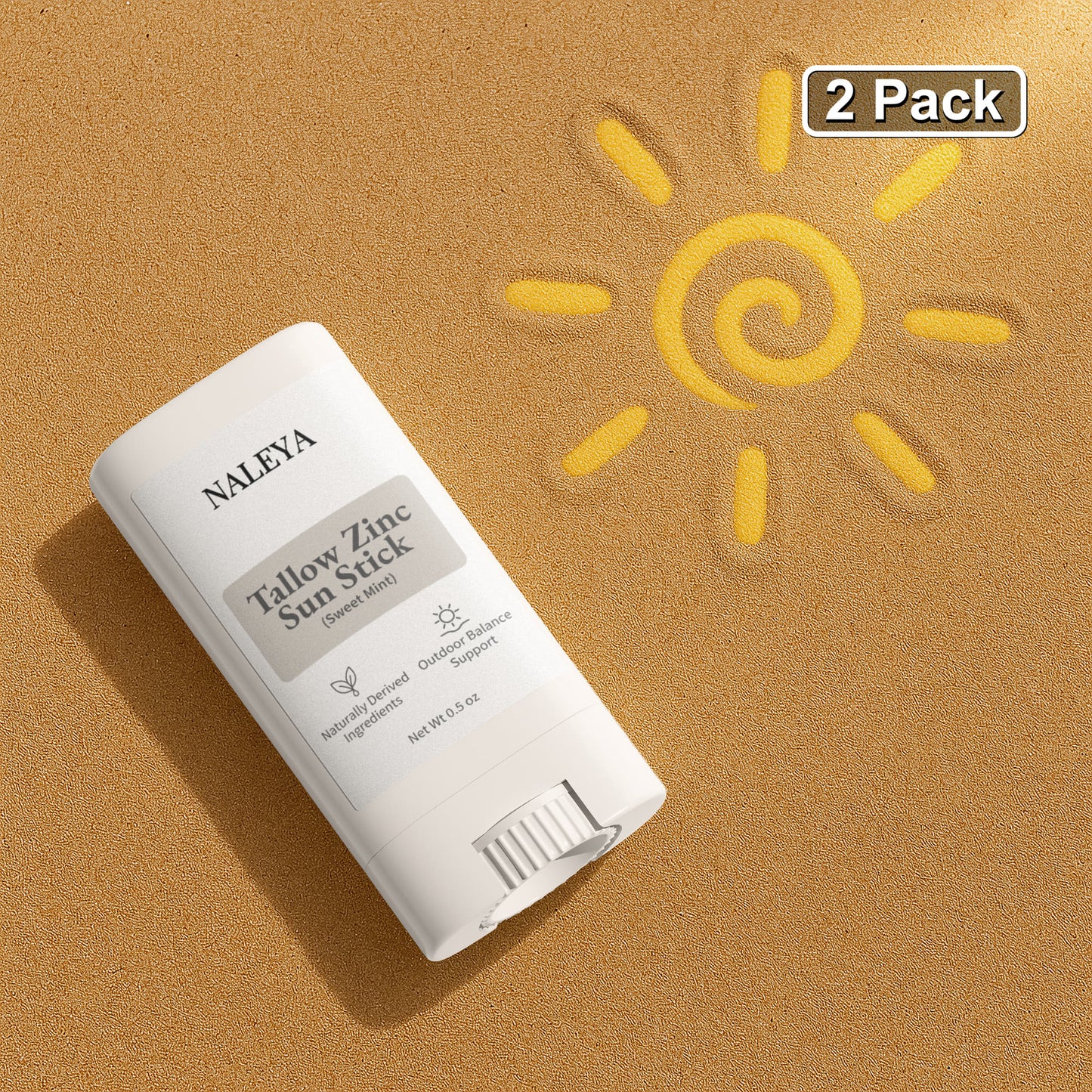 2 Pack Tallow Zinc Sun Stick