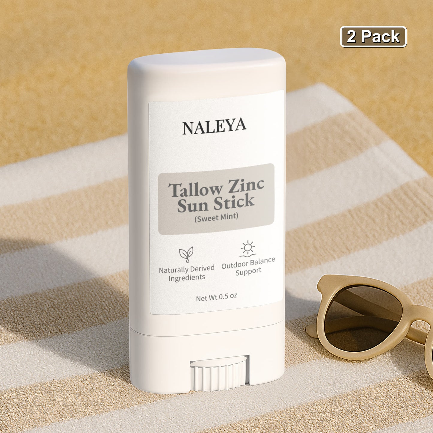 2 Pack Tallow Zinc Sun Stick