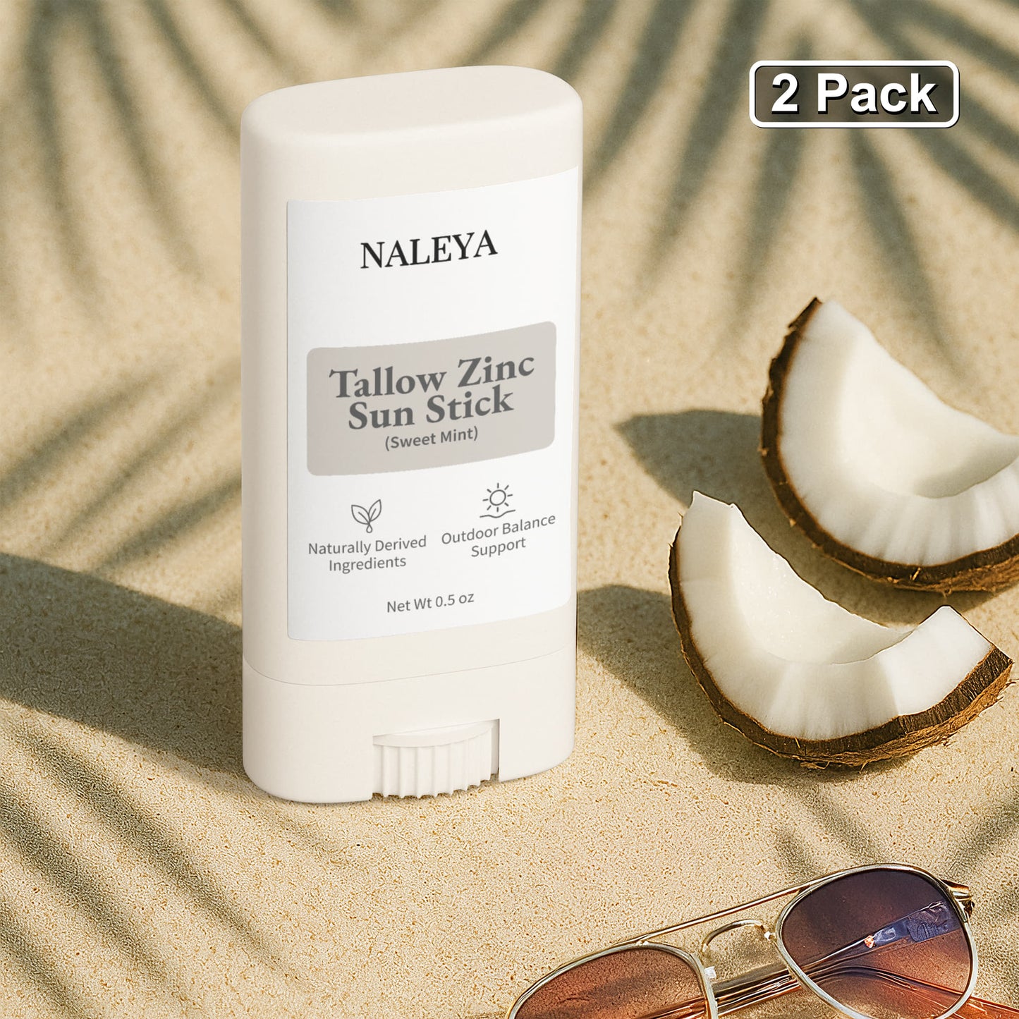 2 Pack Tallow Zinc Sun Stick