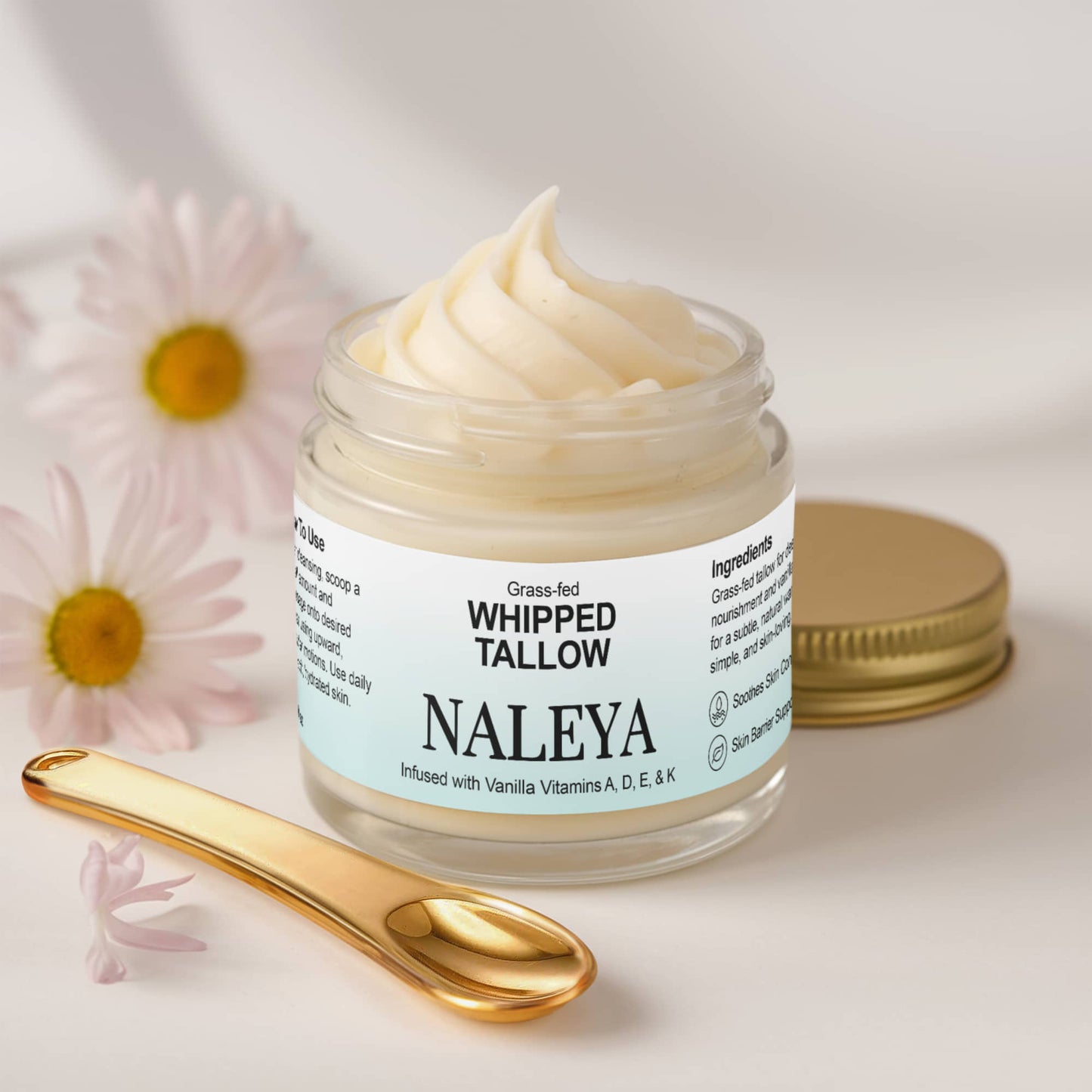 Whipped Grass-Fed Tallow Balm with Vanilla Bean